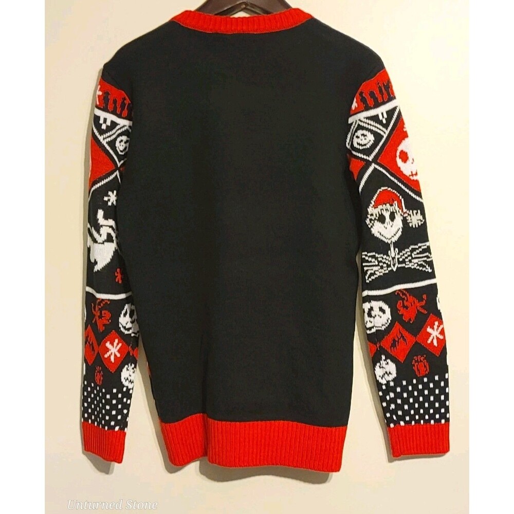 Disney The Nightmare Before Men's XL Christmas sweater Jack Skelington- Ugly? - Picture 2 of 3